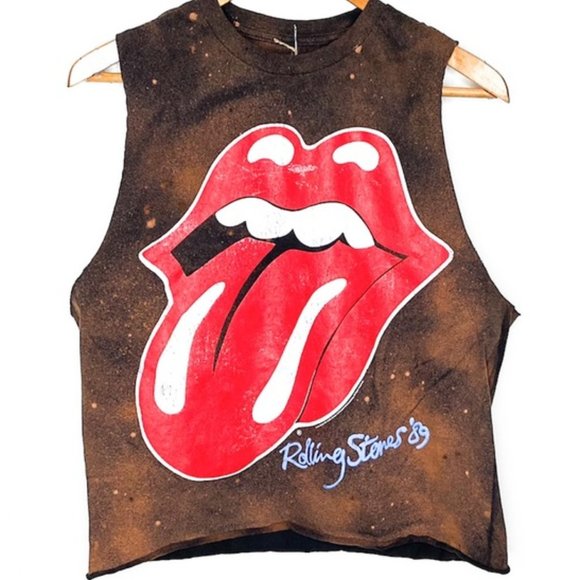 the Rolling Stones Tops - Bleached Out The Rolling Stones ‘89 Tour’ Tank